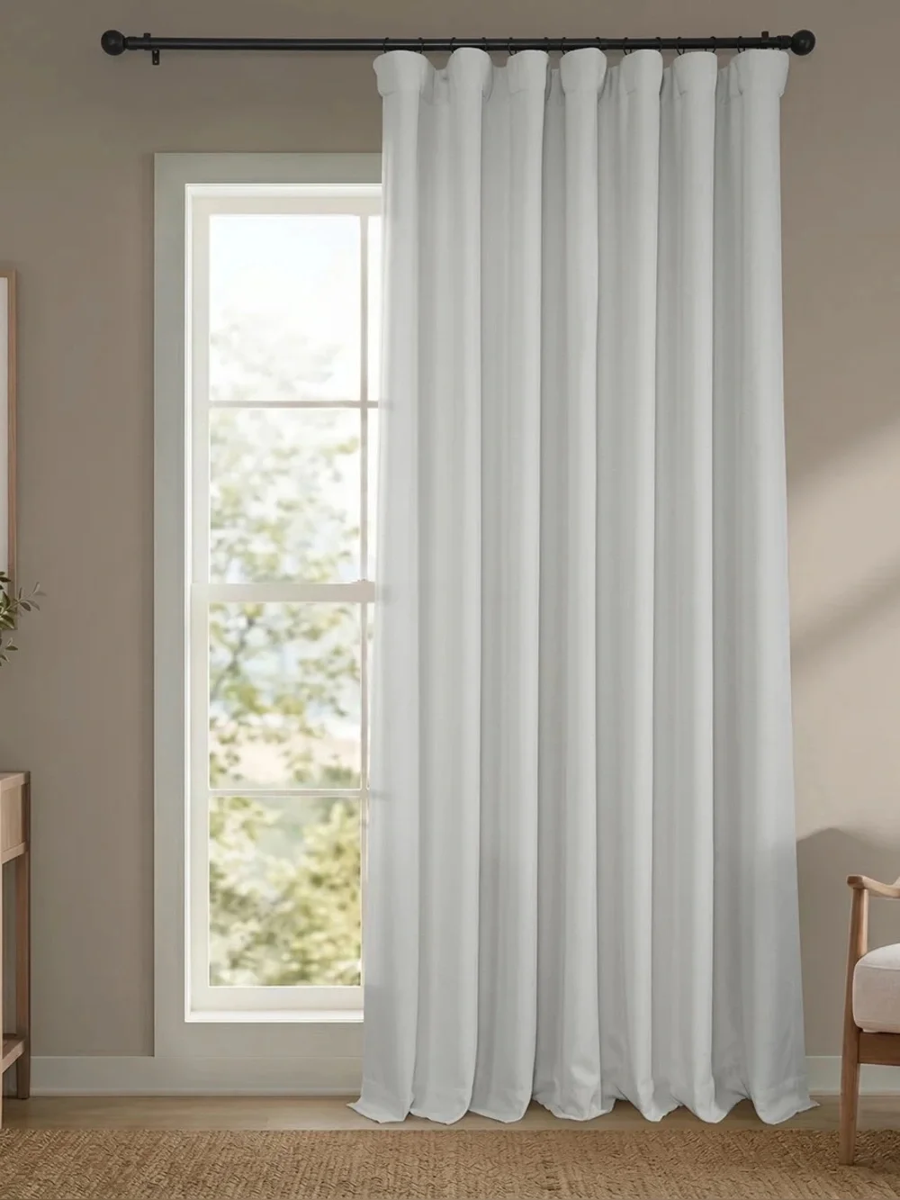 4 Wayfair Faux Linen Room Darkening Curtain Panels - 50” x 88”